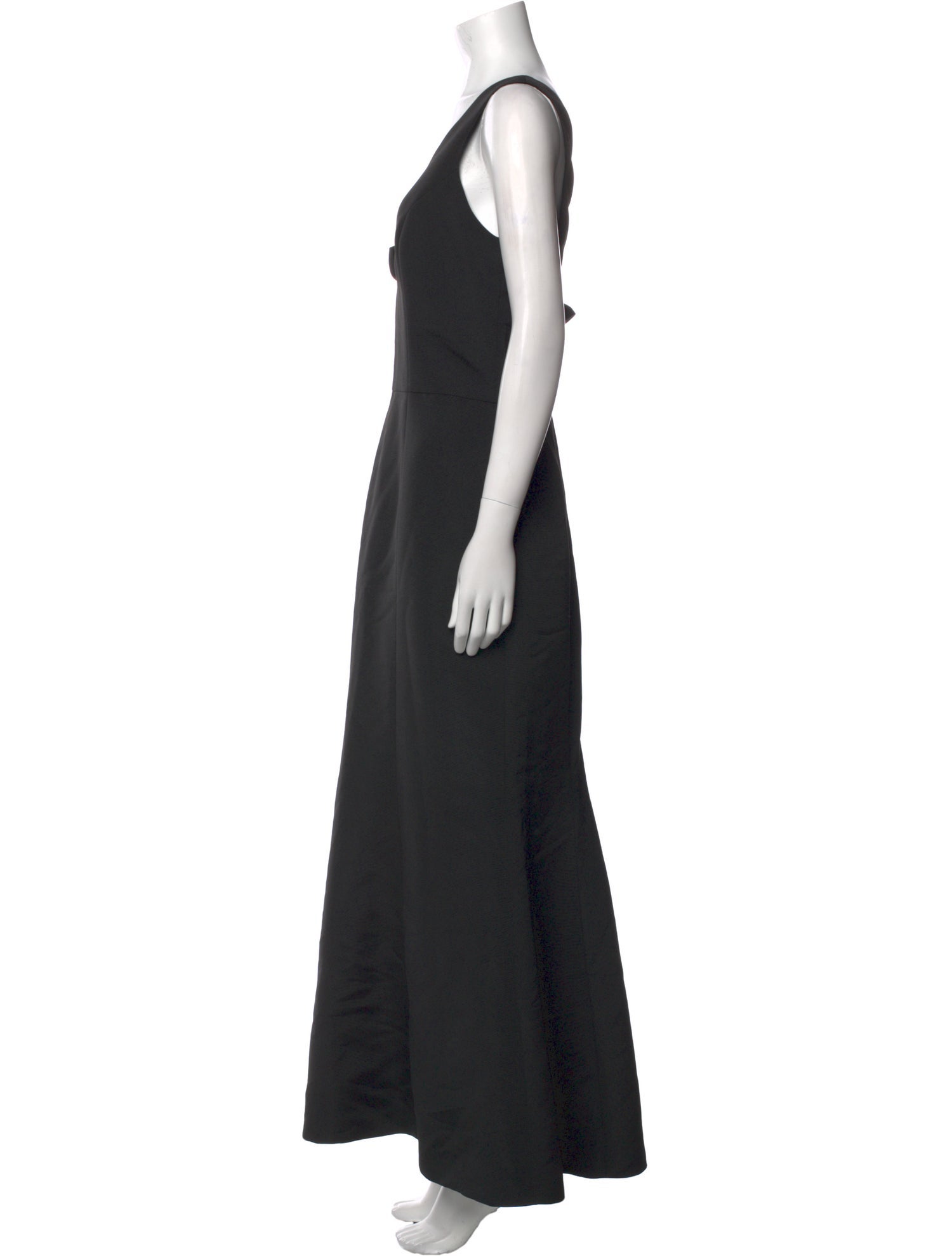 Amsale V-Neck Long Dress