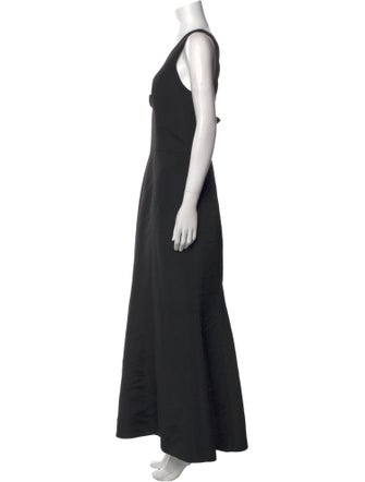 Amsale V-Neck Long Dress