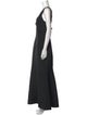 Amsale V-Neck Long Dress