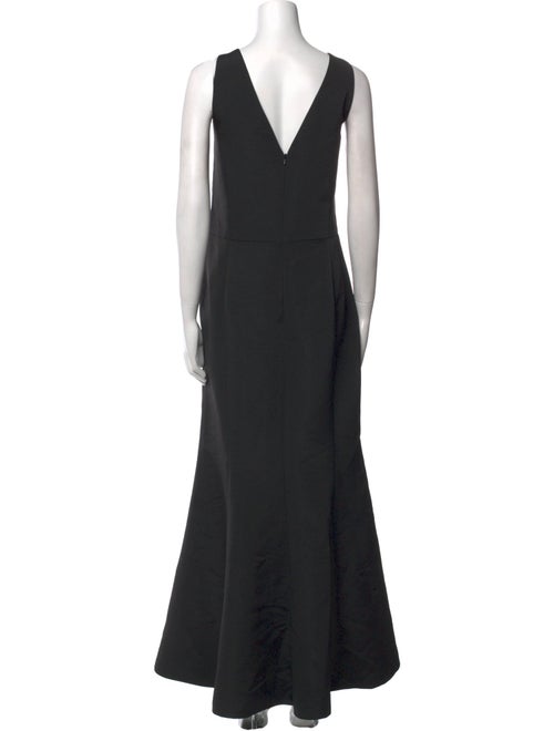 Amsale V-Neck Long Dress