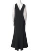 Amsale V-Neck Long Dress