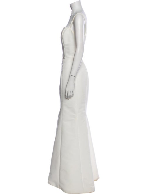 Amsale Square Neckline Long Dress