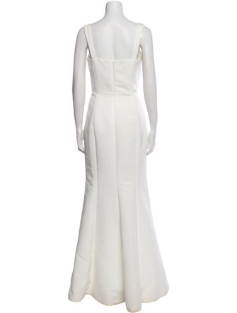 Amsale Square Neckline Long Dress