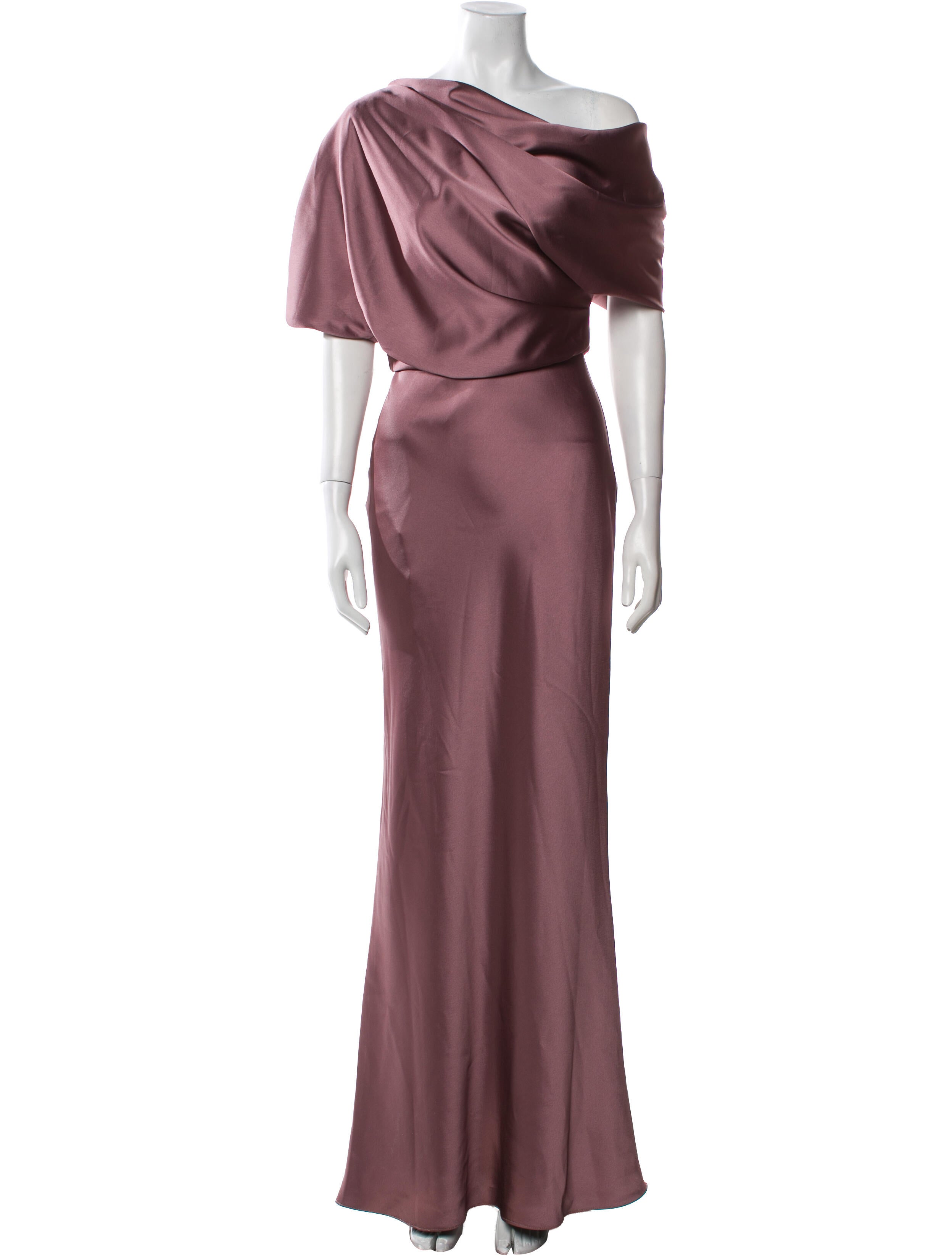 Amsale One-Shoulder Long Dress