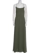 Amsale Scoop Neck Long Dress