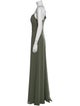 Amsale Scoop Neck Long Dress
