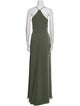 Amsale Scoop Neck Long Dress