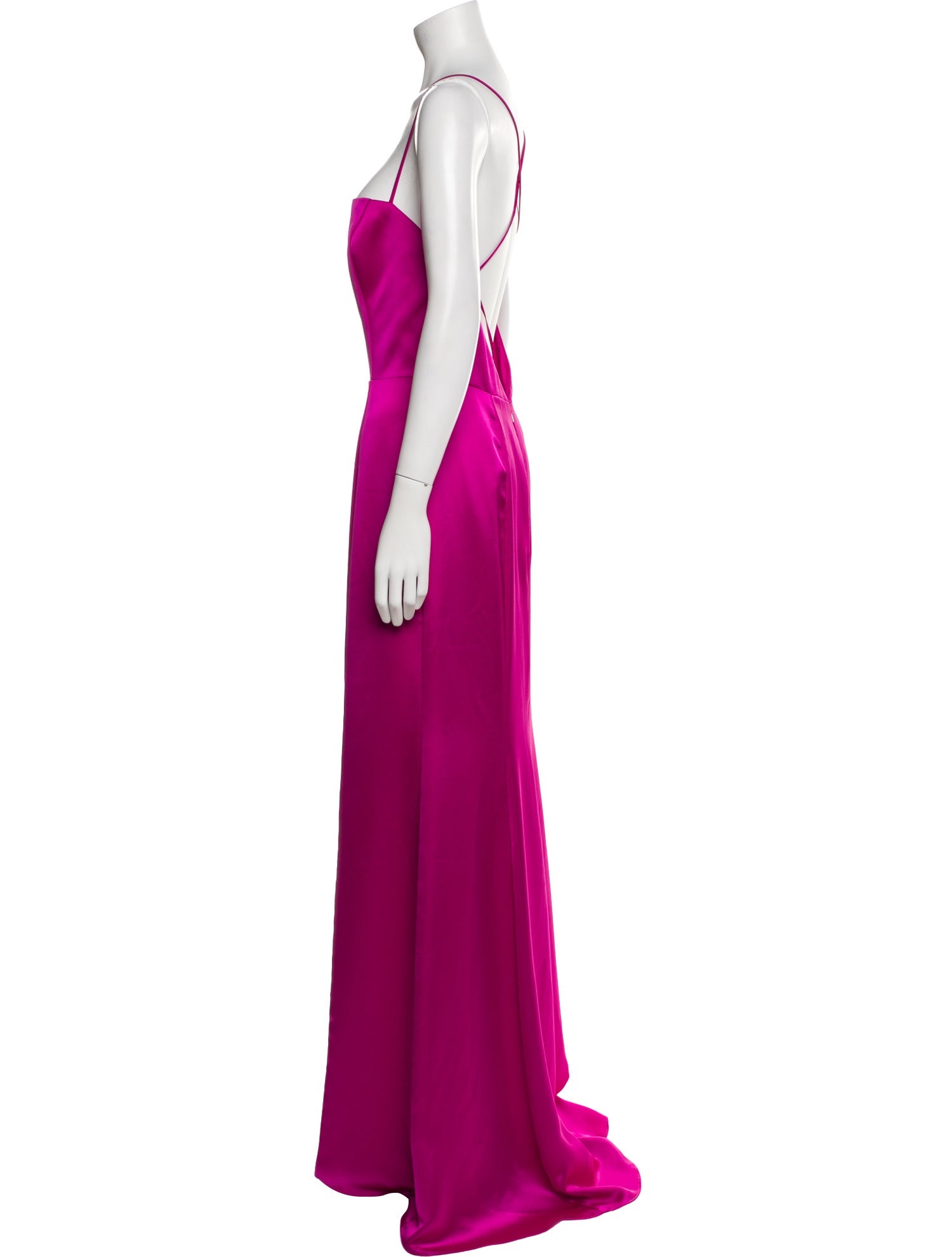 Amsale Square Neckline Long Dress