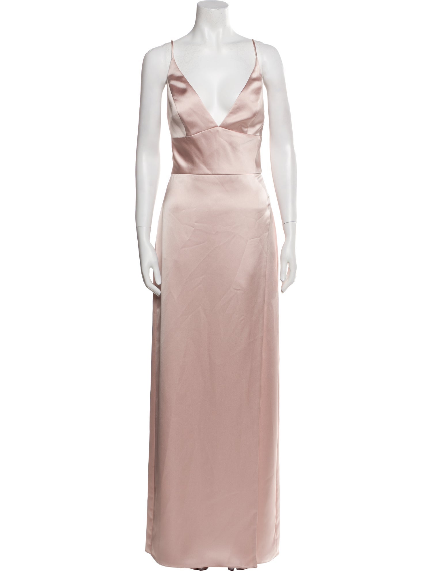 Amsale V-Neck Long Dress