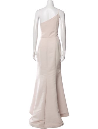 Amsale One-Shoulder Long Dress