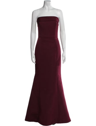 Amsale Strapless Long Dress