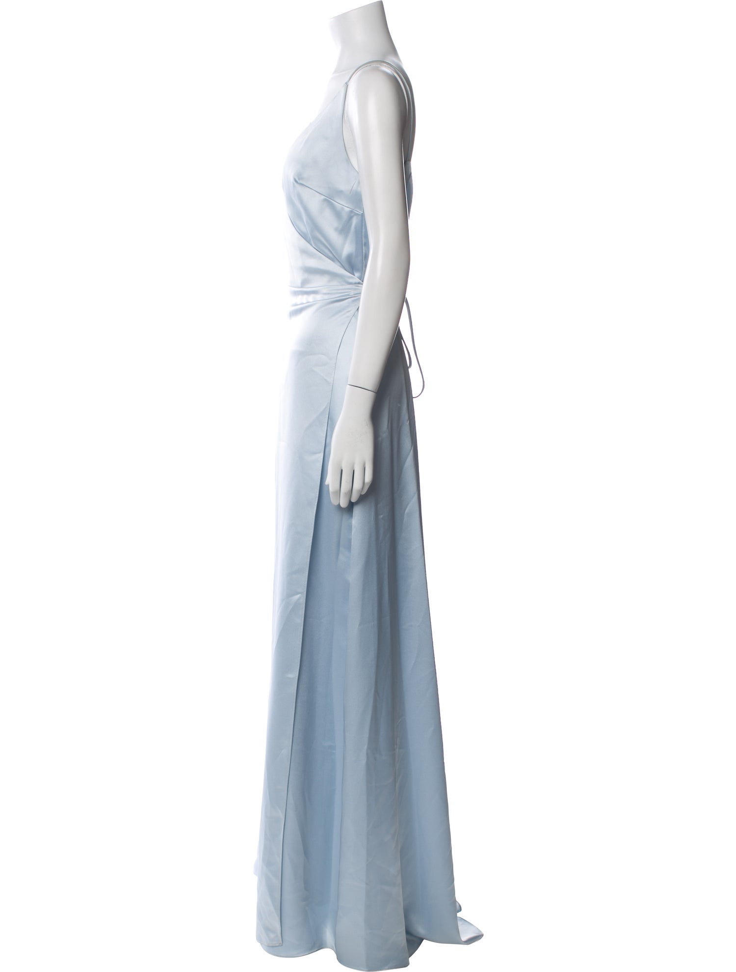 Amsale V-Neck Long Dress