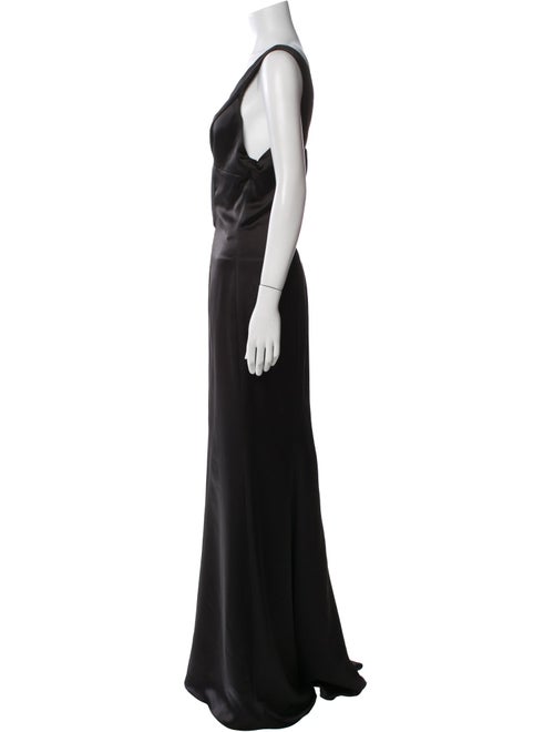 Amsale V-Neck Long Dress