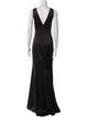 Amsale V-Neck Long Dress