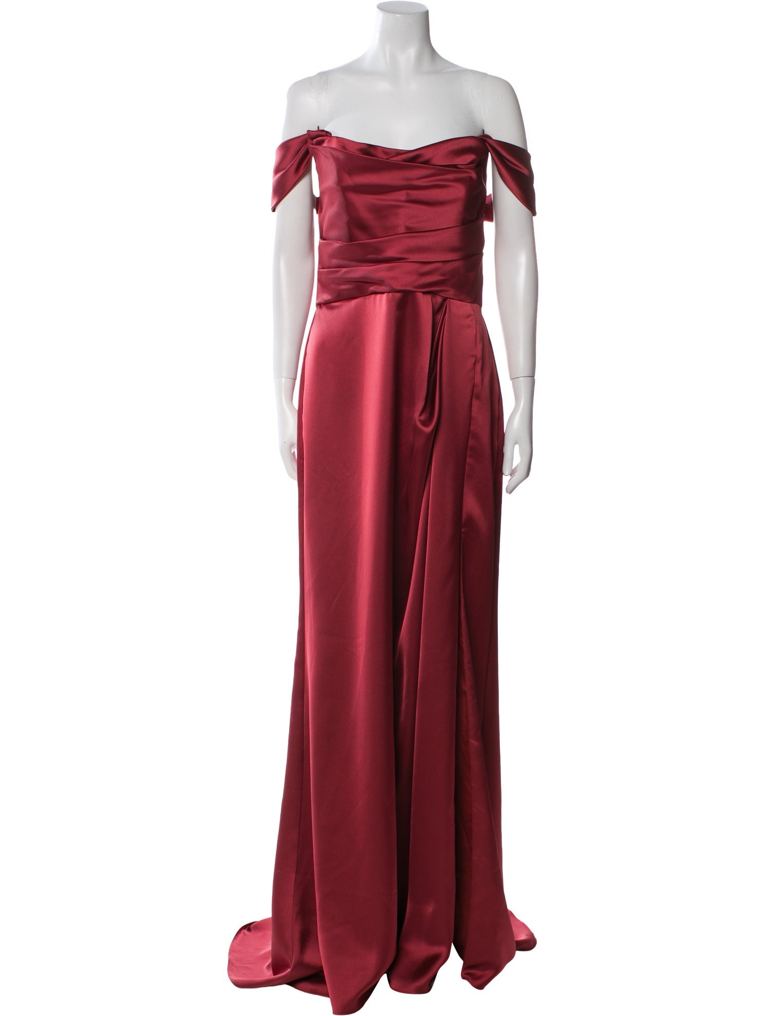 Amsale Off-The-Shoulder Long Dress