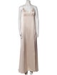 Amsale V-Neck Long Dress