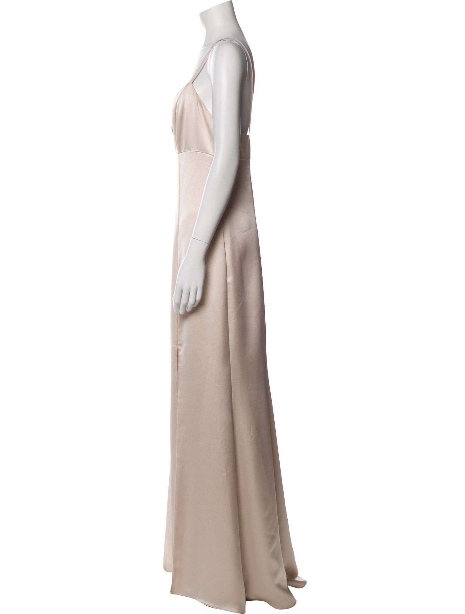 Amsale V-Neck Long Dress