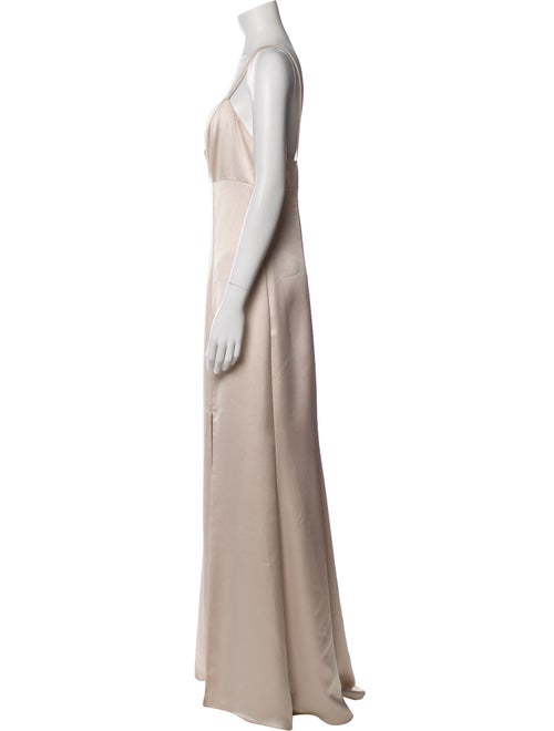 Amsale V-Neck Long Dress