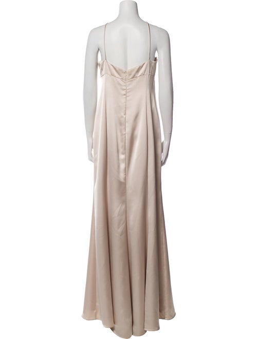 Amsale V-Neck Long Dress