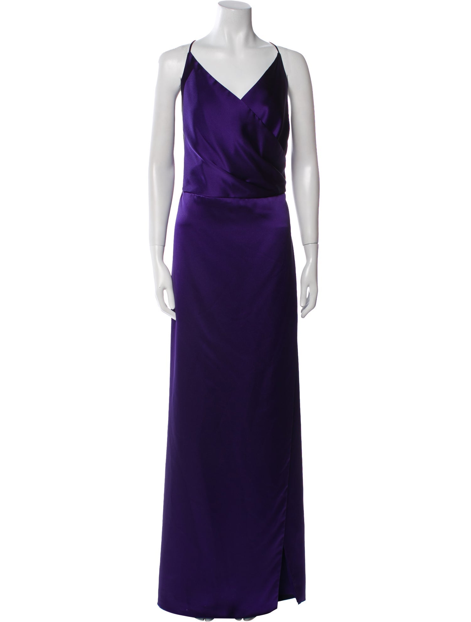 Amsale V-Neck Long Dress