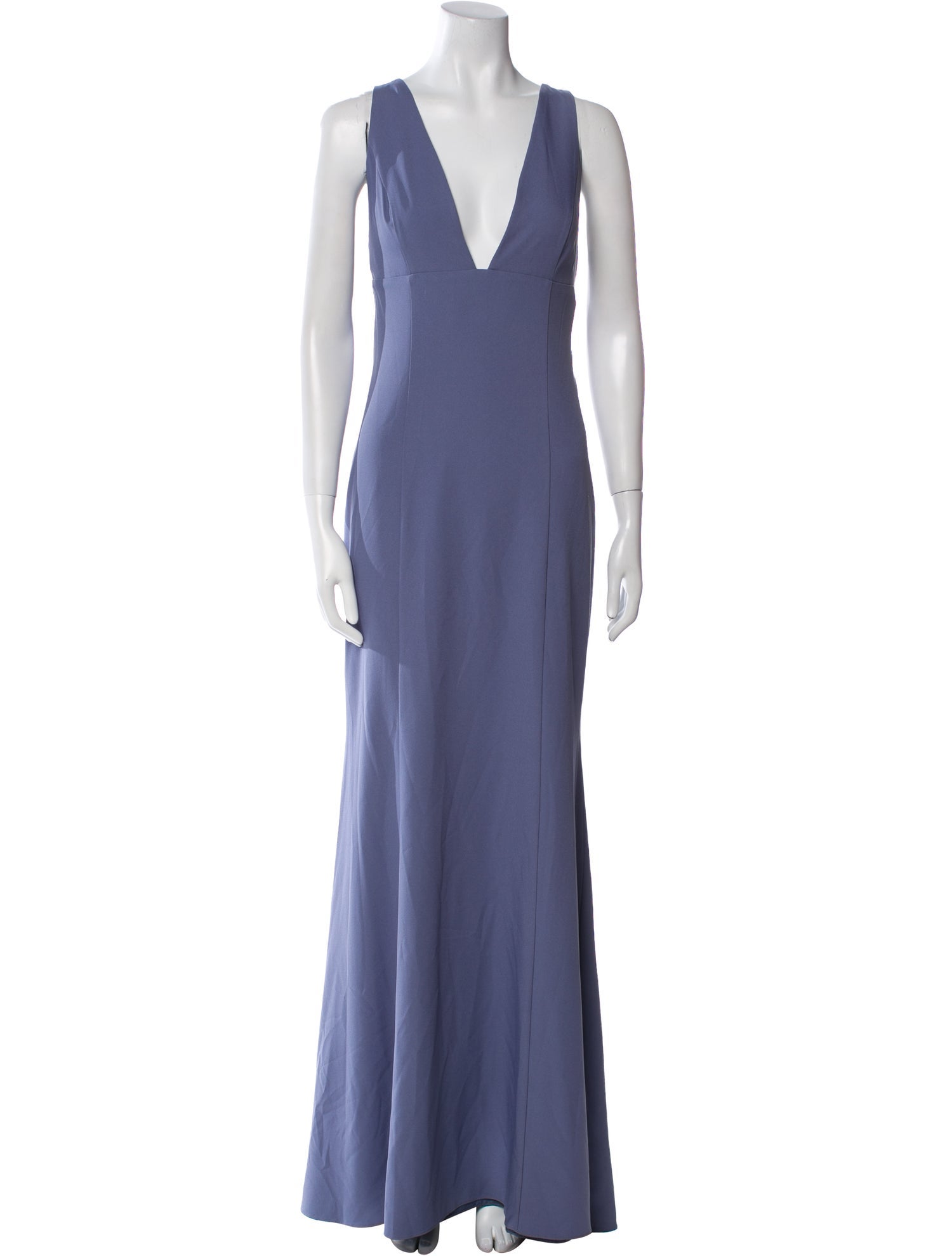 Amsale V-Neck Long Dress