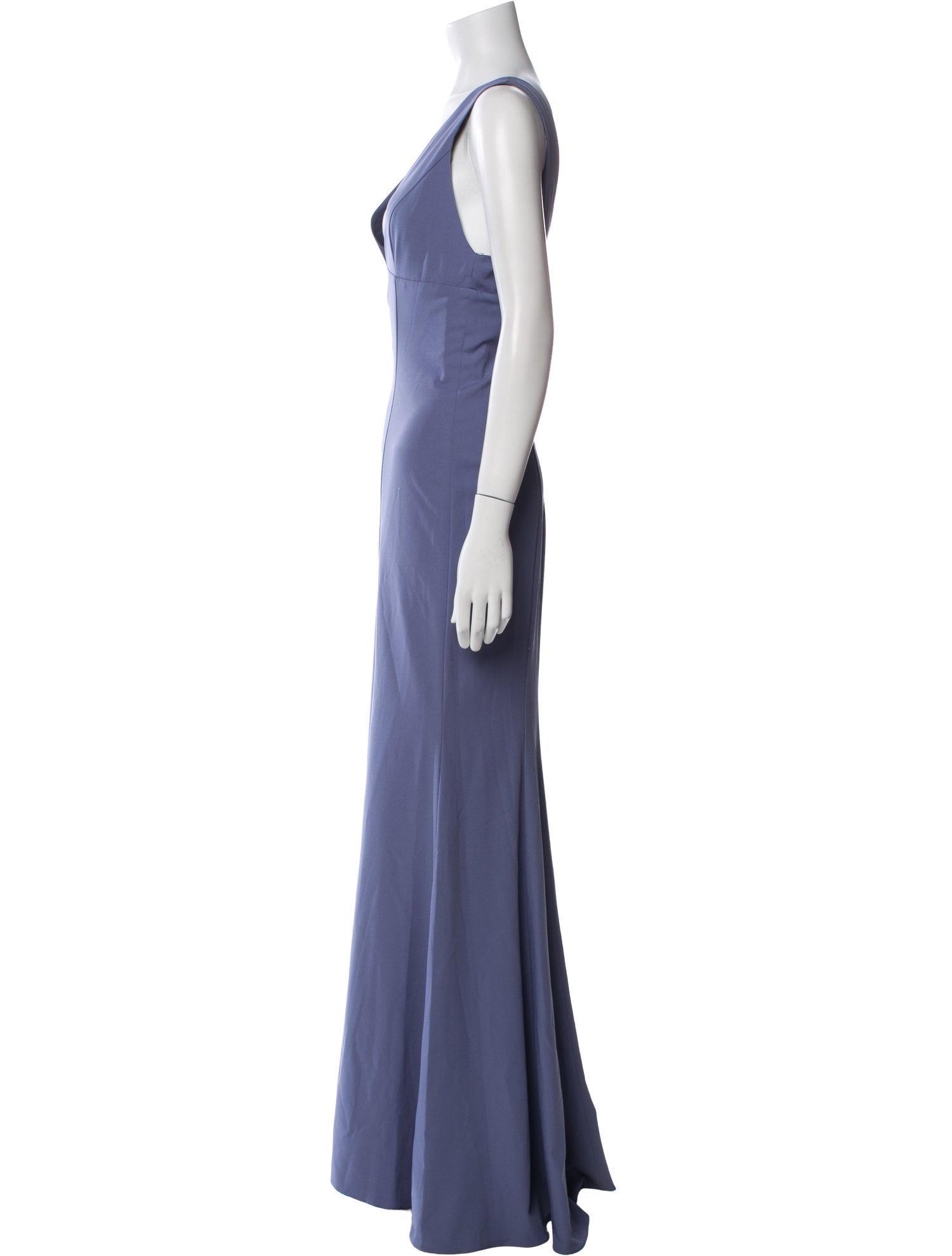 Amsale V-Neck Long Dress