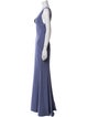 Amsale V-Neck Long Dress