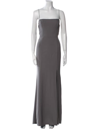 Amsale Square Neckline Long Dress