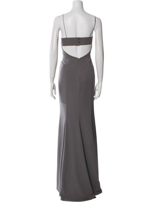 Amsale Square Neckline Long Dress