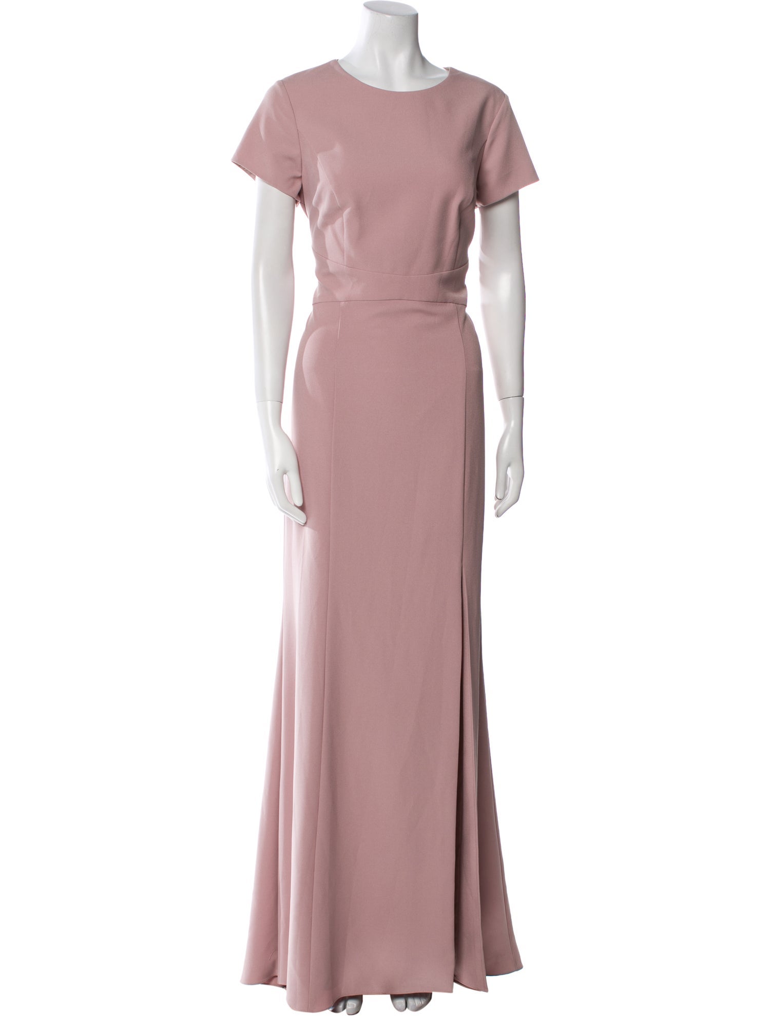 Amsale Crew Neck Long Dress