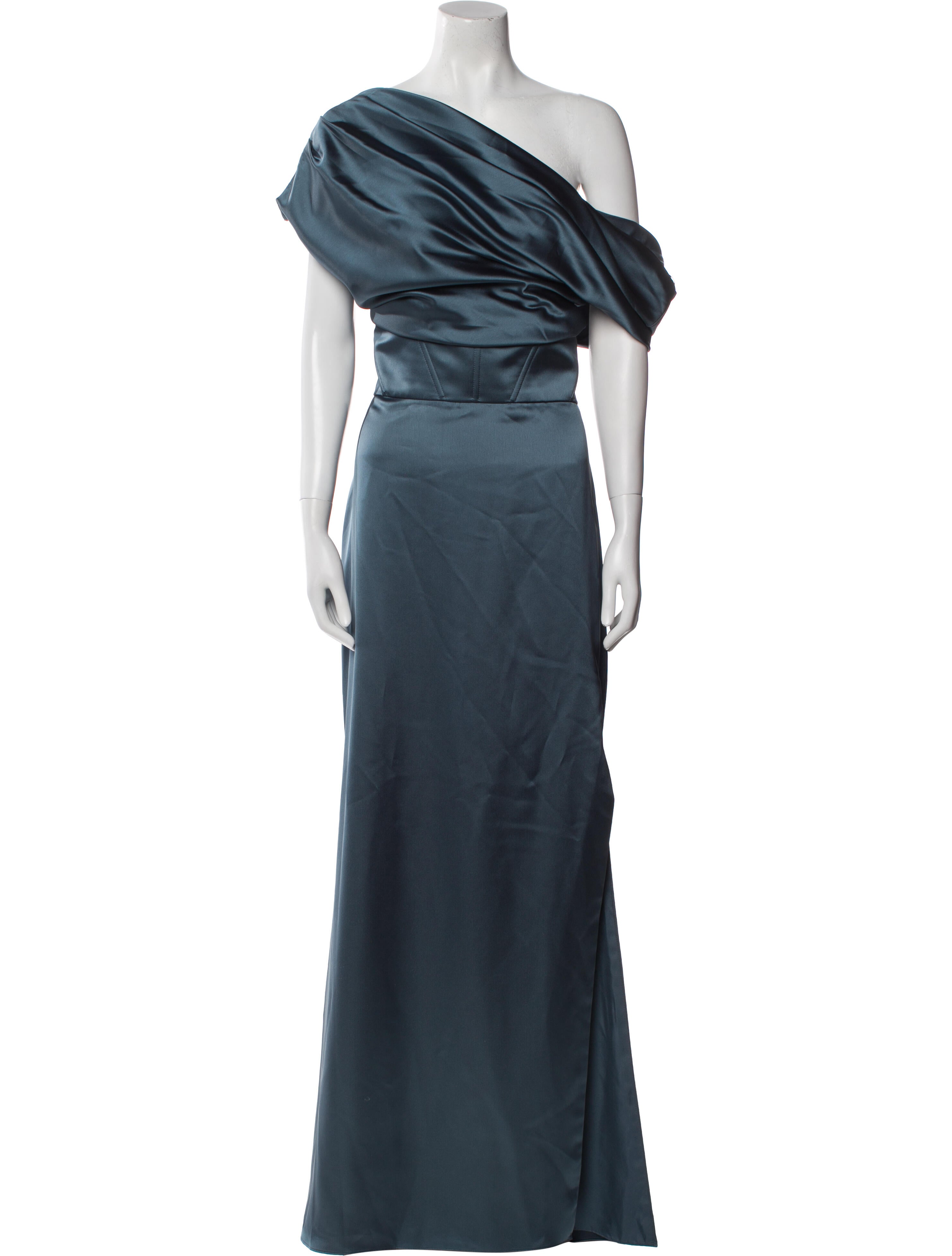 Amsale One-Shoulder Long Dress