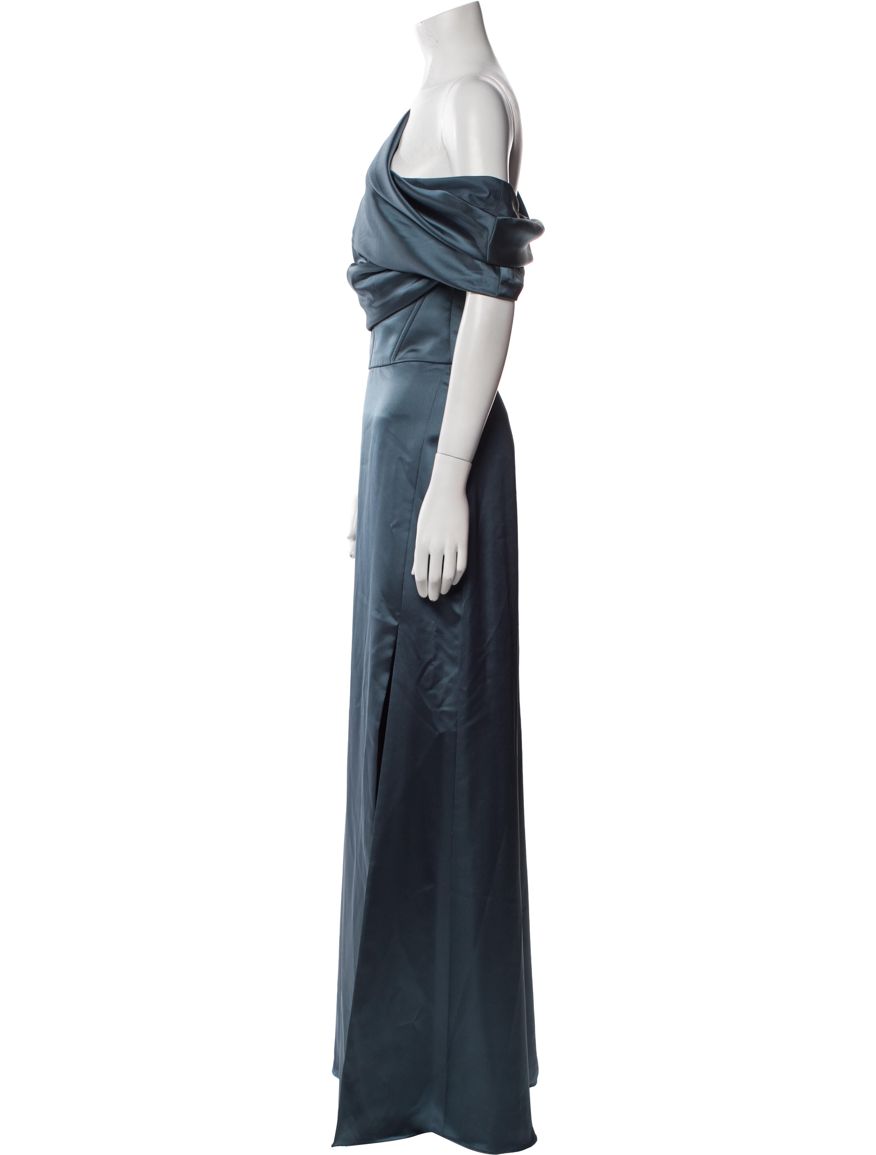 Amsale One-Shoulder Long Dress