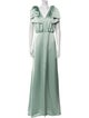 Amsale V-Neck Long Dress