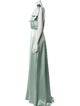 Amsale V-Neck Long Dress