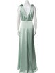 Amsale V-Neck Long Dress