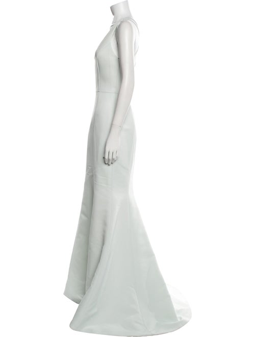 Amsale V-Neck Long Dress