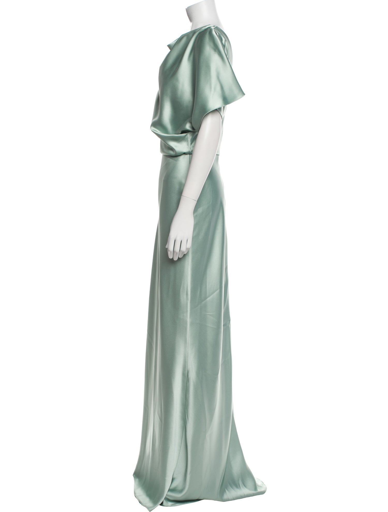 Amsale Cowl Neck Long Dress