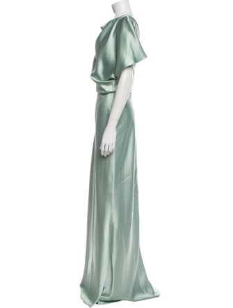 Amsale Cowl Neck Long Dress