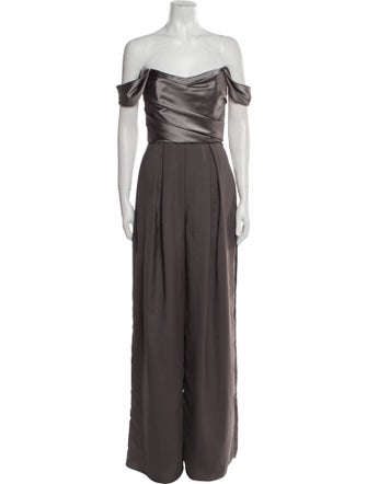 Amsale Off-The-Shoulder Jumpsuit