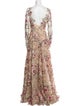 Amsale Floral Print Long Dress