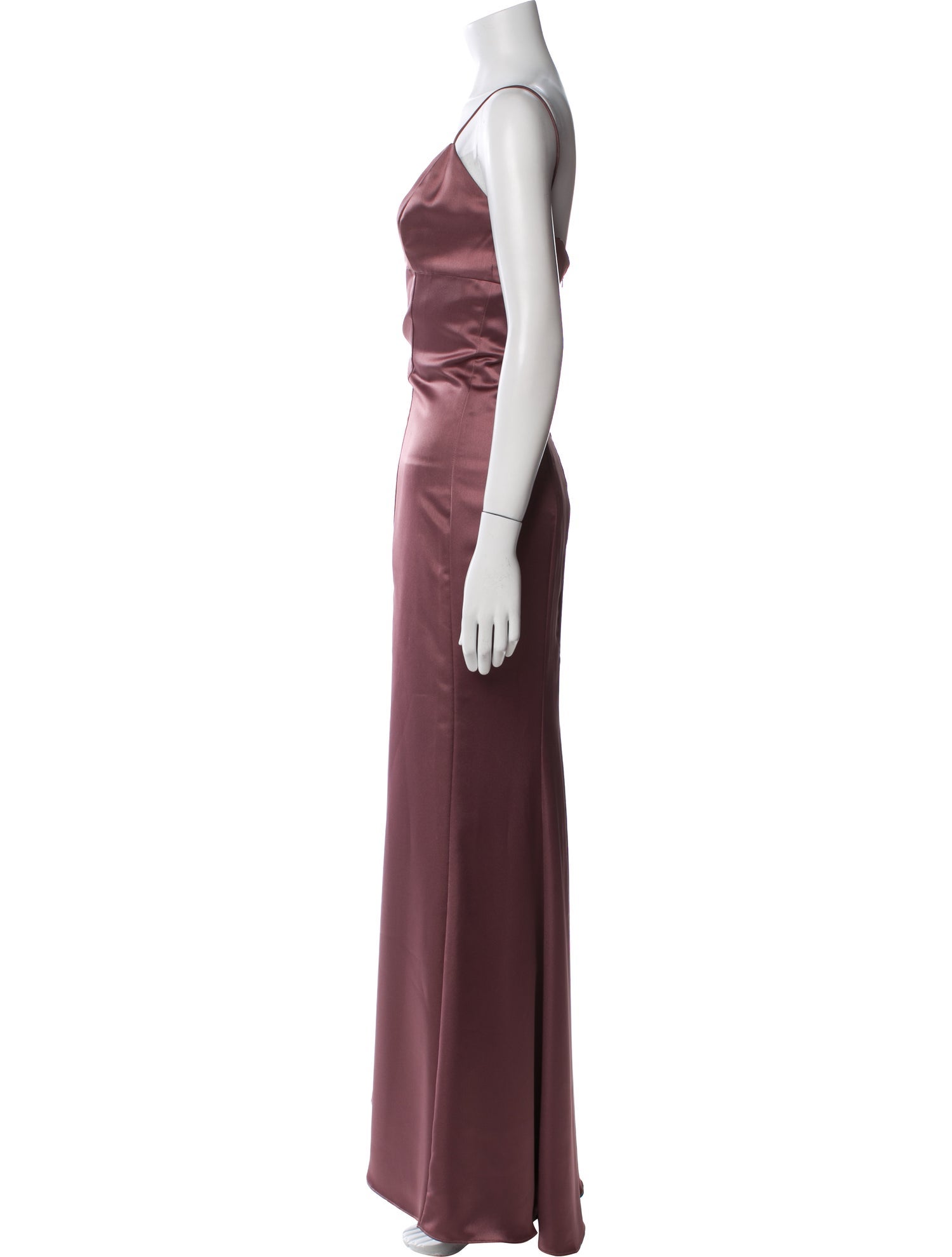 Amsale V-Neck Long Dress
