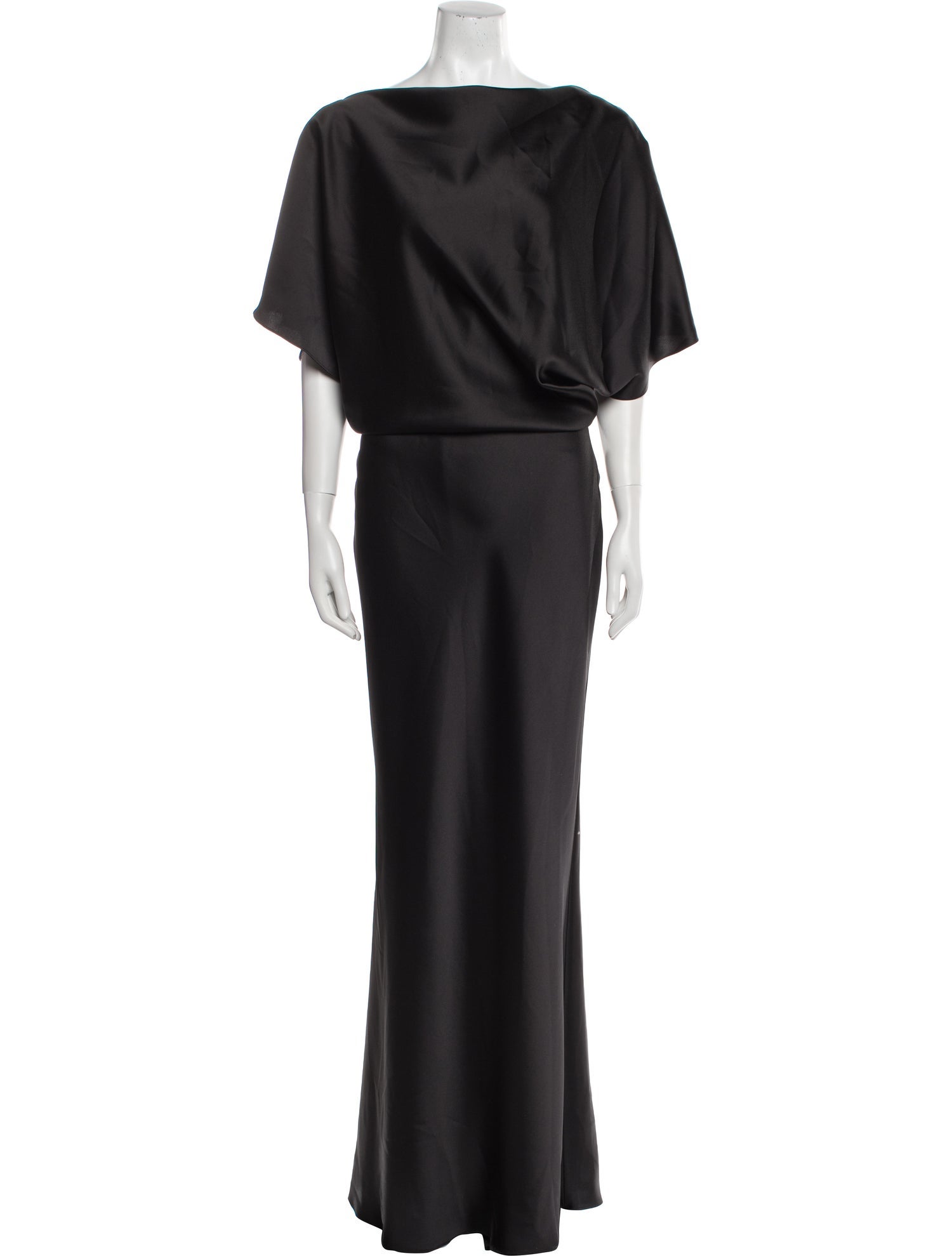 Amsale Bateau Neckline Long Dress