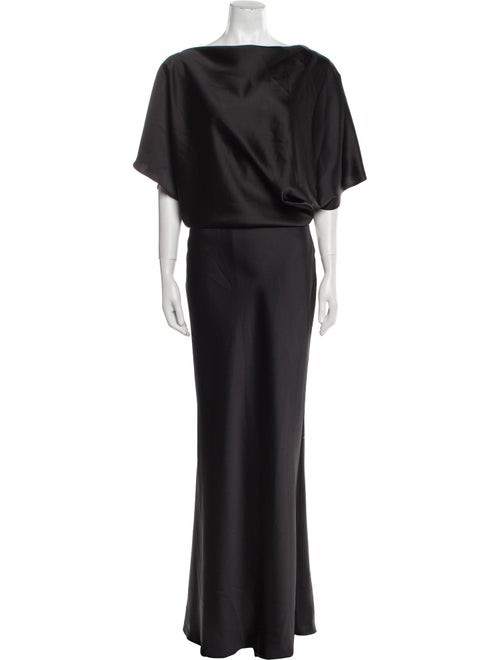 Amsale Bateau Neckline Long Dress