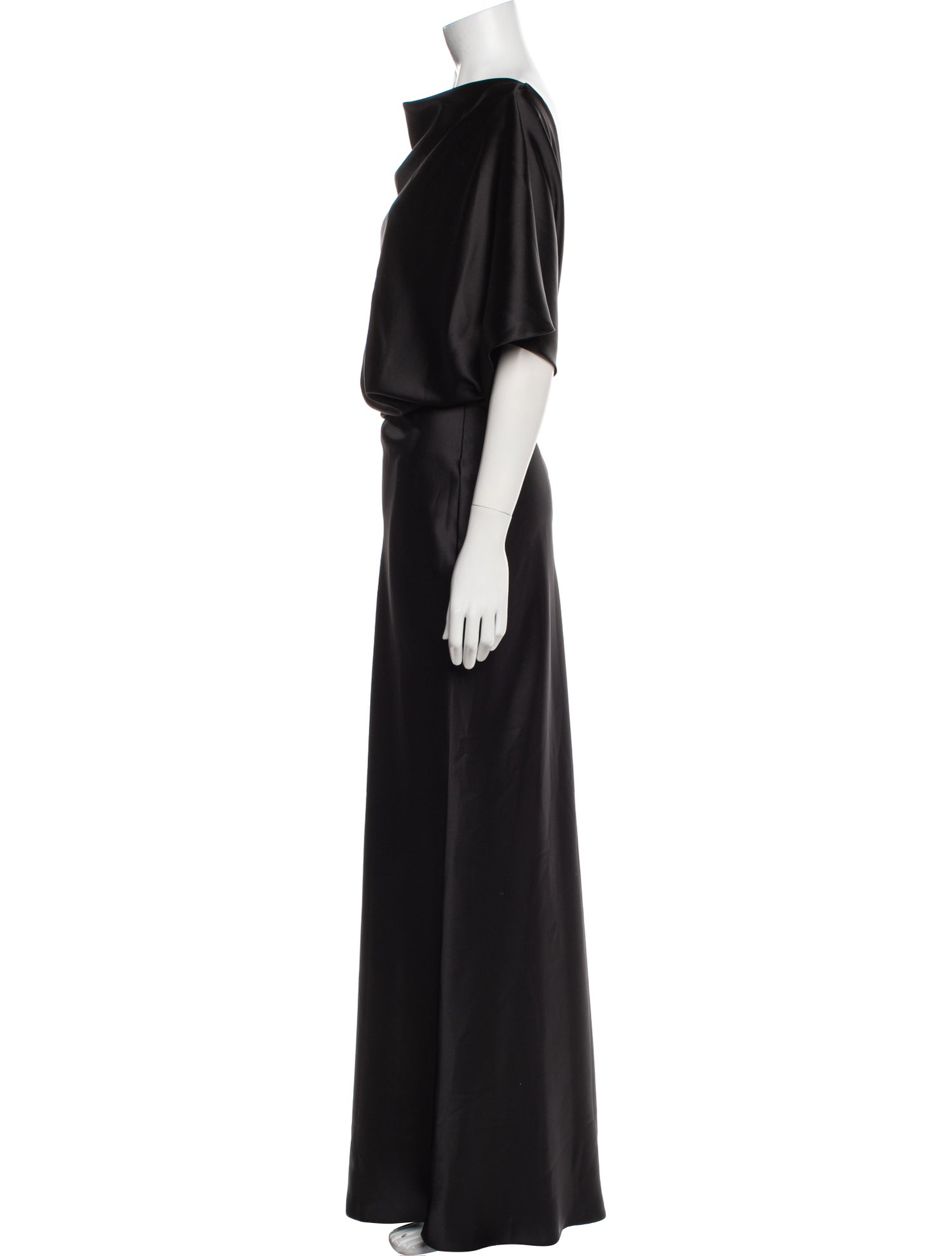Amsale Bateau Neckline Long Dress