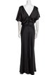 Amsale Bateau Neckline Long Dress