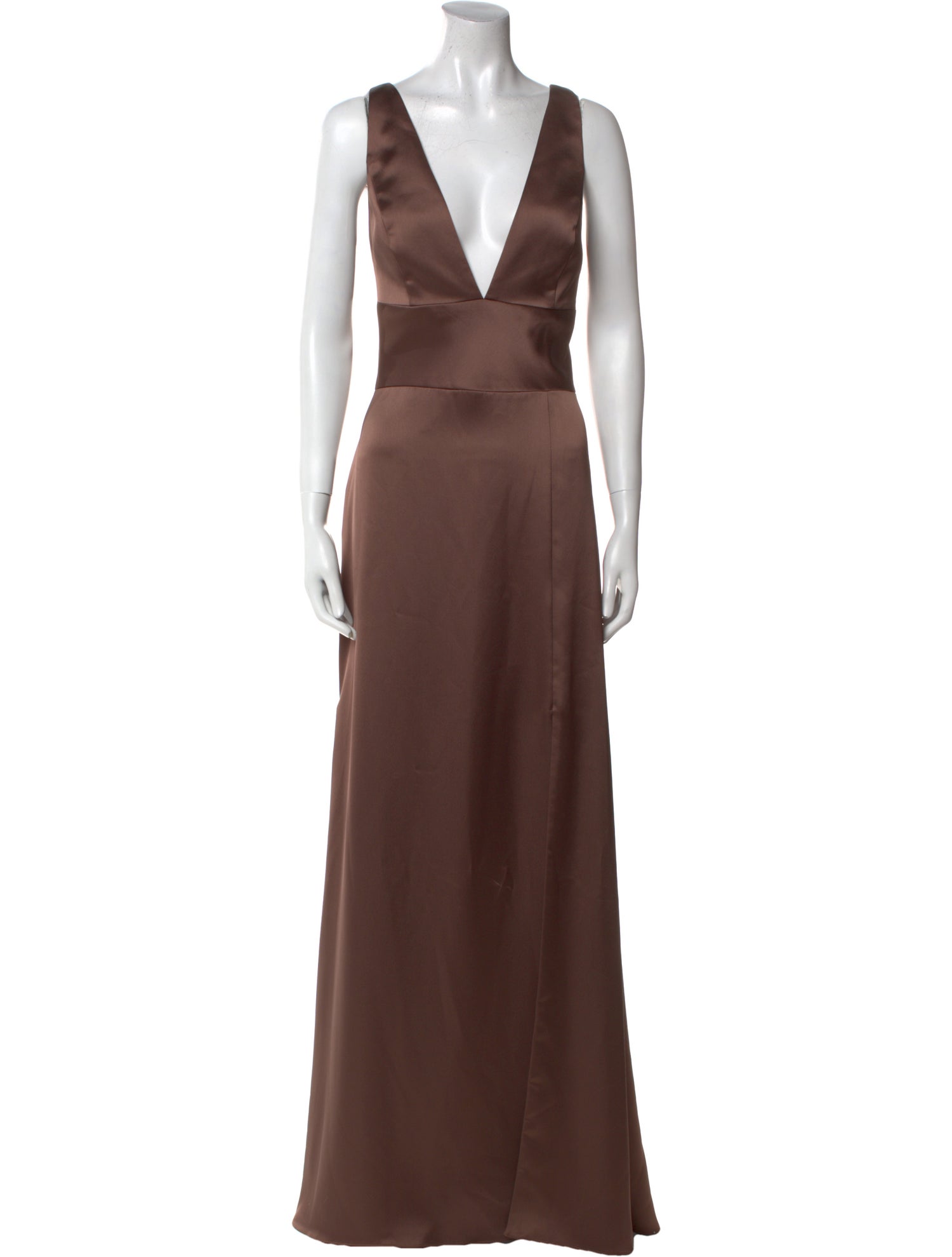 Amsale V-Neck Long Dress