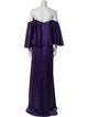 Amsale Off-The-Shoulder Long Dress