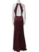 Amsale Halterneck Long Dress