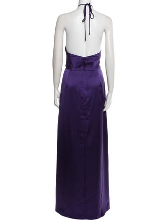 Amsale Halterneck Long Dress