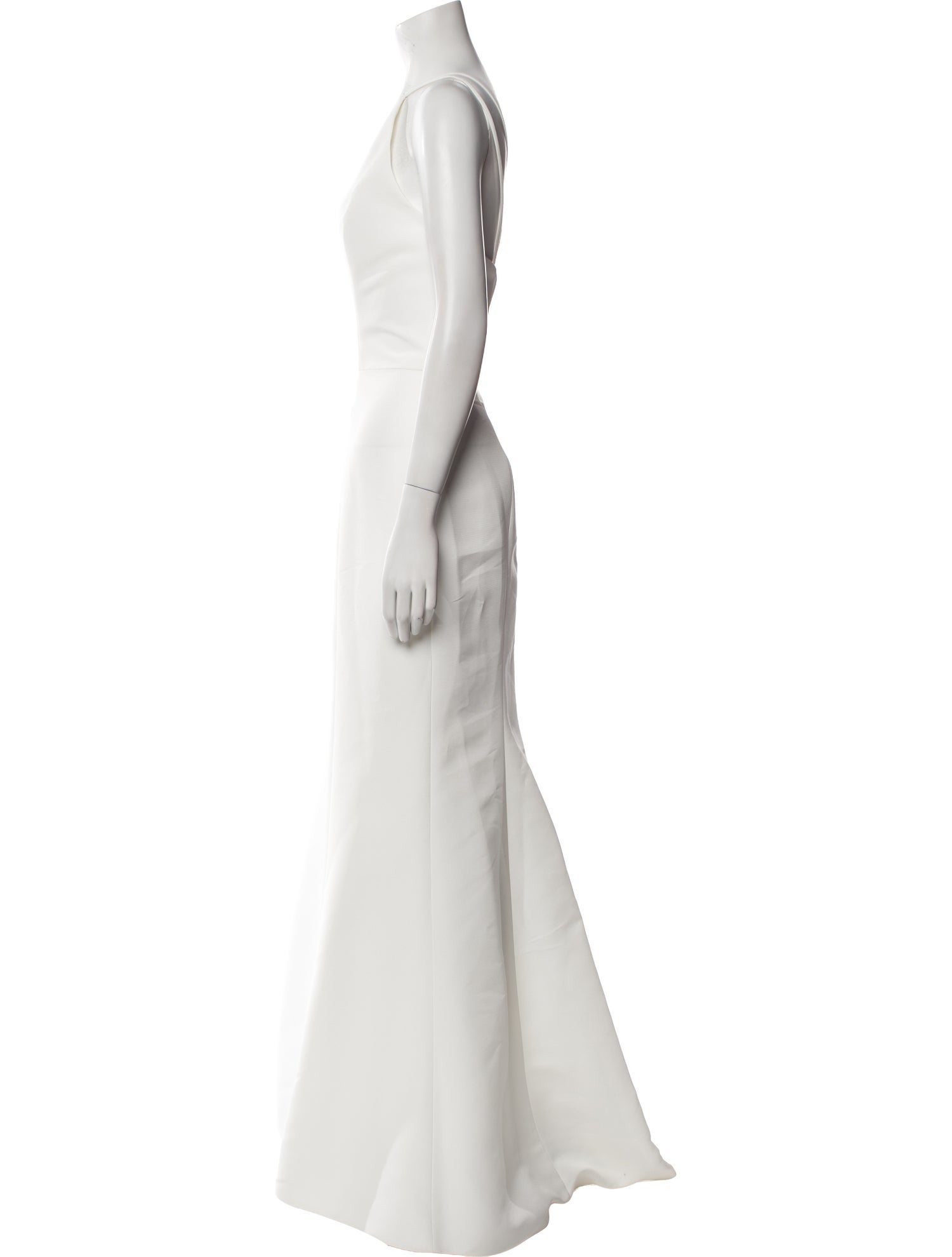 Amsale Bateau Neckline Long Dress